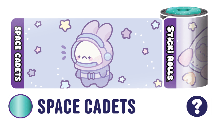 A Space Cadets sticker design of a space bunny looking at the stars.