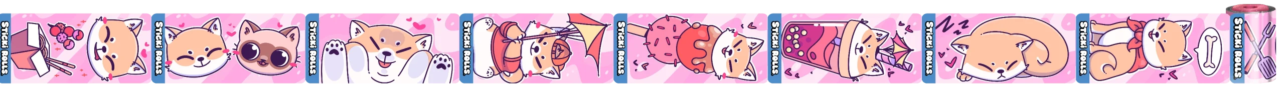 Sticker designs featuring different animals.